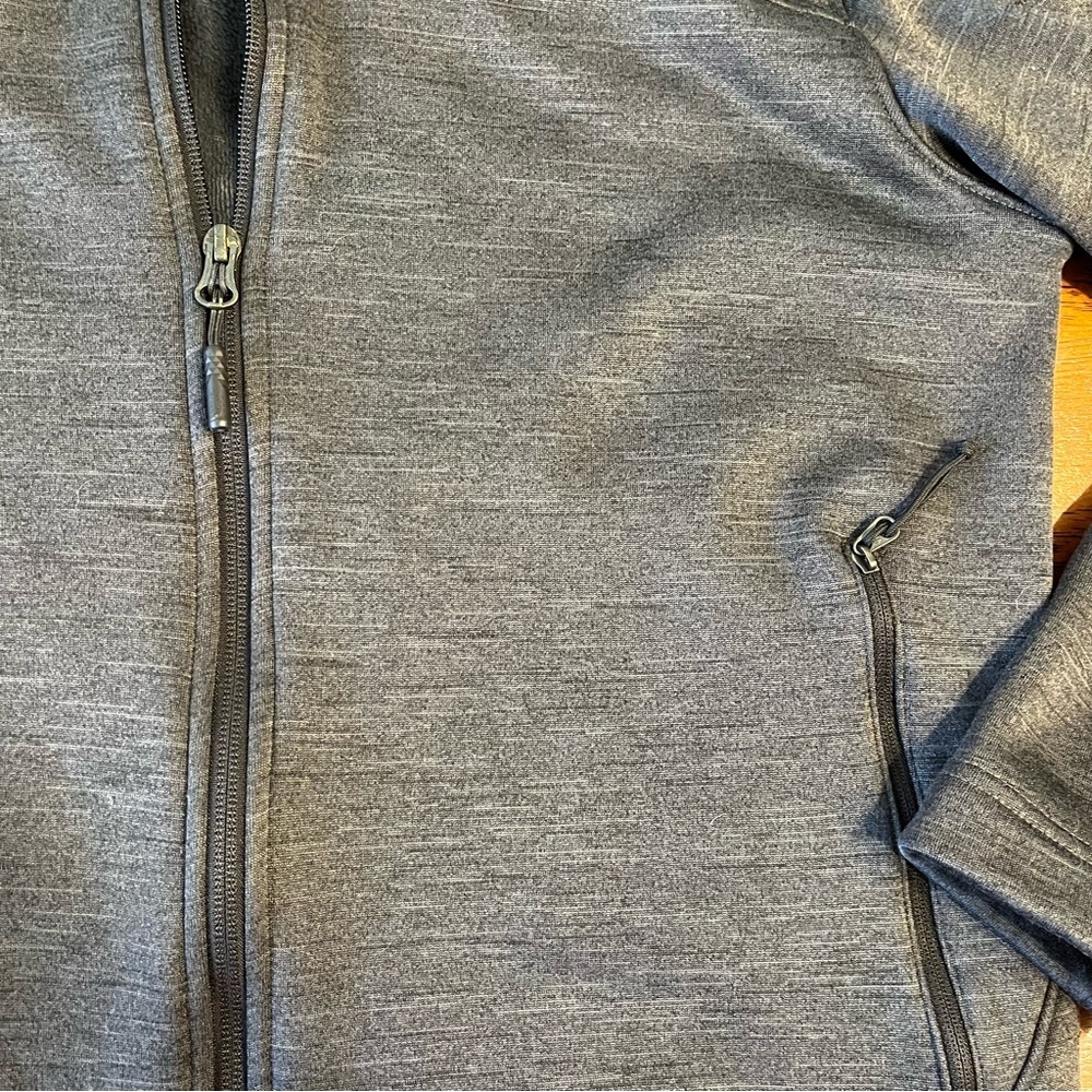 The North Face schenley full zip fleece mens Charcoal Jacket size medium - Picture 4 of 9